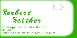 norbert welther business card